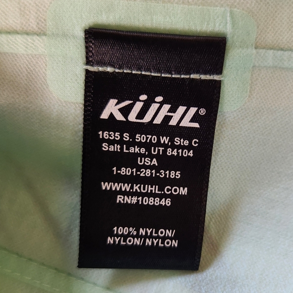 **SOLD** Kuhl Projekt "Jetstream" Packable Rain Jacket Seafoam Green, Size S - Picture 6 of 8